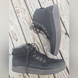 Olukai Molina Waterproof Leather Low Ankle Boots Mens 11.5 Black 10501-4040